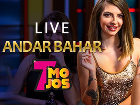 Live dealer at jokiqq Andar Bahar table showing card placement on Andar and Bahar sides